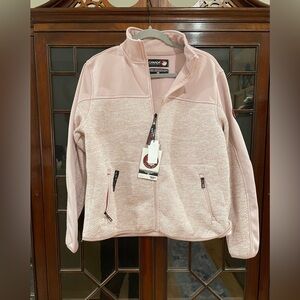 Canada W. G. Women's Pink Full Zip Semi Knit Jacket Coat NWT